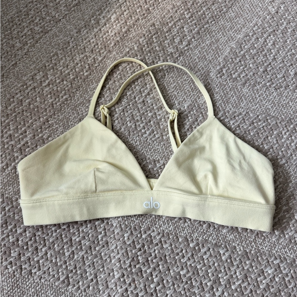 ALo Splendor Bra Lemon Size Small